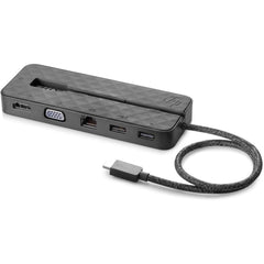 HP Travel Dock USB-C Port Replicator (USB 2.0, USB 3.0, Ethernet, VGA, HDMI) - Black