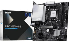 MSI PRO H810M-B mATX - Supports Intel Core Ultra Processors (Series 2), LGA 1851 - DDR5 Memory Boost (6400 MT/s MAX), PCIe 5.0 x16, M.2 Gen4, 2.5G LAN