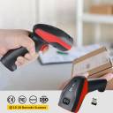 RiCODE AK277B – 2D Wireless Barcode Scanner, 2.4G Interface, CMOS Sensor, Hand‑Free Design, Red & Black