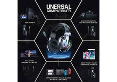 Wired Headset Onikuma B15 Adjustable Rgb Tri-Mode Gaming Earphone Noise Isolation Wireless Headphones With Mic