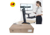 North Bayou NB L100 22-27'' Sit-Stand Workstation Desk Table Clamp Dual LCD Monitor Holder Mount