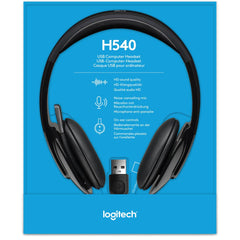 Logitech H340 Stereo Wired Over Ear Headphones With Mic With Noise Cancelling Usb Pc/mac/laptop Black