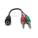 AUX cable Y splitter 3.5 mm Earphone Jack Male to 2 Female OR Female To 2 Male