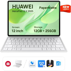 Huawei MatePad 12x NEW (2025) 12" Android WIFI Tablet (256GB Storage / 12GB Memory) w/ 2.8k IPS 144 Hz Eye-Soothing PaperMatte Display & HUGE Battery + Free Huawei Kayboard + Huawei Pro M-Pen + Huawei Mouse