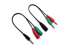 AUX cable Y splitter 3.5 mm Earphone Jack Male to 2 Female OR Female To 2 Male