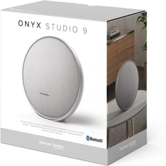 Harman Kardon Onyx Studio 9 Portable Speaker, 50W RMS Output Power, 1x 120mm Woofer, 3x 20mm Tweeter, Bluetooth 5.3 Connectivity, Type-C Port, Gray