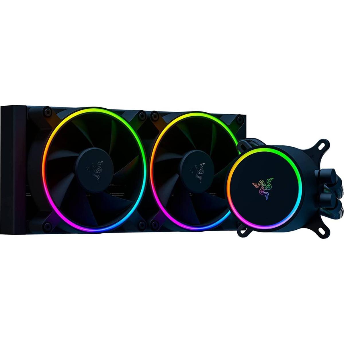 Razer Hanbo Chroma 240mm All In One Liquid Cooler Argb Pump Cap Quiet Powerful Argb Fans Silent Pwm Fan Rgb Chroma - CompuMe Razer Hanbo Chroma 240mm All In One Liquid Cooler Argb Pump Cap Quiet Powerful Argb Fans Silent Pwm Fan Rgb Chroma - CompuMe