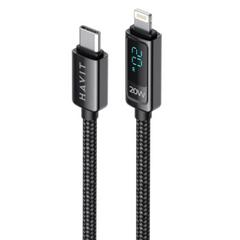 HAVIT CB6246 USB-C to Lightning Nylon Braided Cable for iPhone 1.2m - Black
