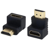 HDMI L-Shape Male to Female Connector Adapter