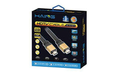 Haing Hi 0105 Hdf Flat HDMI V1.4 Cable High Speed + Ethernet Gold 3d HD Hdtv Lead 5 meter