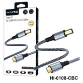 HAING HI-0108-CBC-3M Type-C to USB B Printer Cable 3M