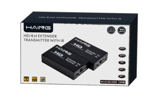 Haing Hi 0120 Hde 120 HDMI/RJ45 Extender 1080p with Ir 120 meter