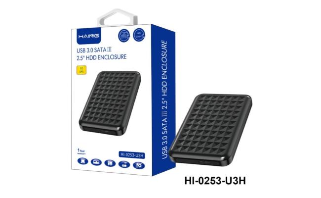Haing Hi 0253 U3H 2.5" Sata HDD Enclosure External Case USB 3.0 with portable external hard drive
