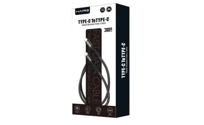 Haing Hi041cl Type C To Lighting 20w Metal Braided Data Cable 1.2m