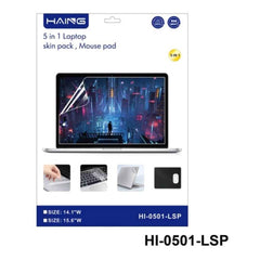 HAING HI - 0501 - LSP 5 in 1 Laptop Skin Pack Mouse Pad 15.6"W