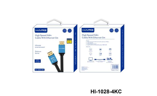 Haing Hi 1028 4kc 4k High Speed HDMI Cable with Ethernet 5 meter