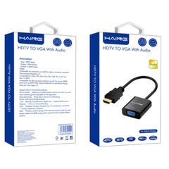 HAING HI-2003-HVAU High Quality HDMI to VGA with Audio Adapter