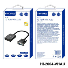 HAING High Quality VGA to HDMI with Audio Adapter
