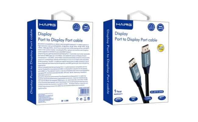 Haing Hi 2015 Uhd Display Port To Display Port Cable 1.8m
