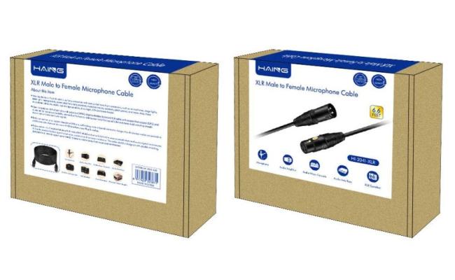 Haing Hi 2041 Xlr Xlr Male to Female Microphone Cable 2 meter with cables