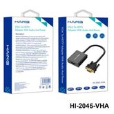 HAING HI - 2045 - VHA VGA to HDMI Adapter with Audio And Power with HDMI cable