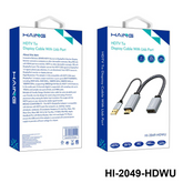 HAING HI - 2049 - HDWU HDMI to Display Cable with USB Port 4K 60Hz with USB cable