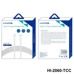HAING HI-2060-TCC Type-C To Type-C Braided Cable 100W 2M
