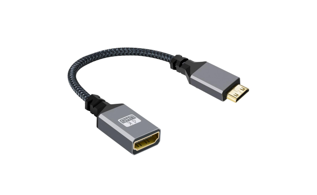 Haing Hi 2069 Mhfc Mini HDMI Male to HDMI Female Adapter 15cm with HDMI cable