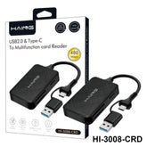 HAING HI - 3008 - CRD USB2.0 & Type - C to Multi - function Card Reader with USB cable