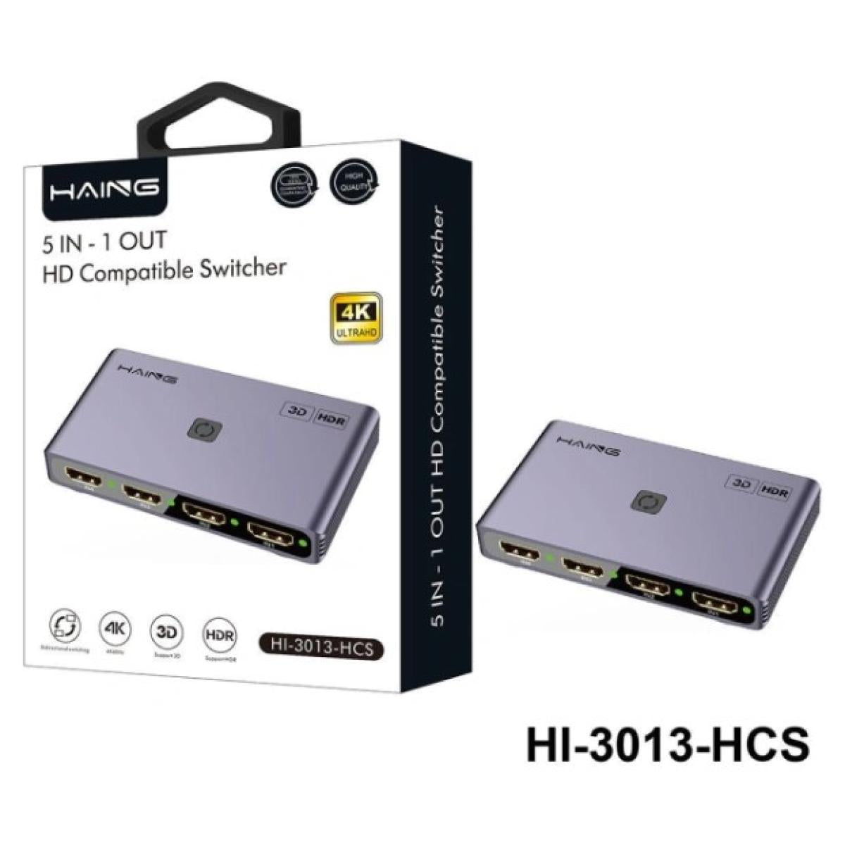 HAING HI-3013-HCS 5 in 1 out HD Compatible Switcher