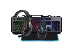 MeeTion MT-C500 Backlit Gaming Combo Kits 4 in 1 Gaming Keyboard Mouse and Headset Bundle with Mouse Pad
