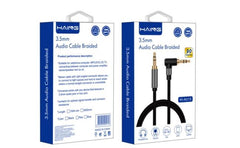 Haing Hi AU15 3.5mm 90 Degree Audio Cable Braided 1.5 meter, cables