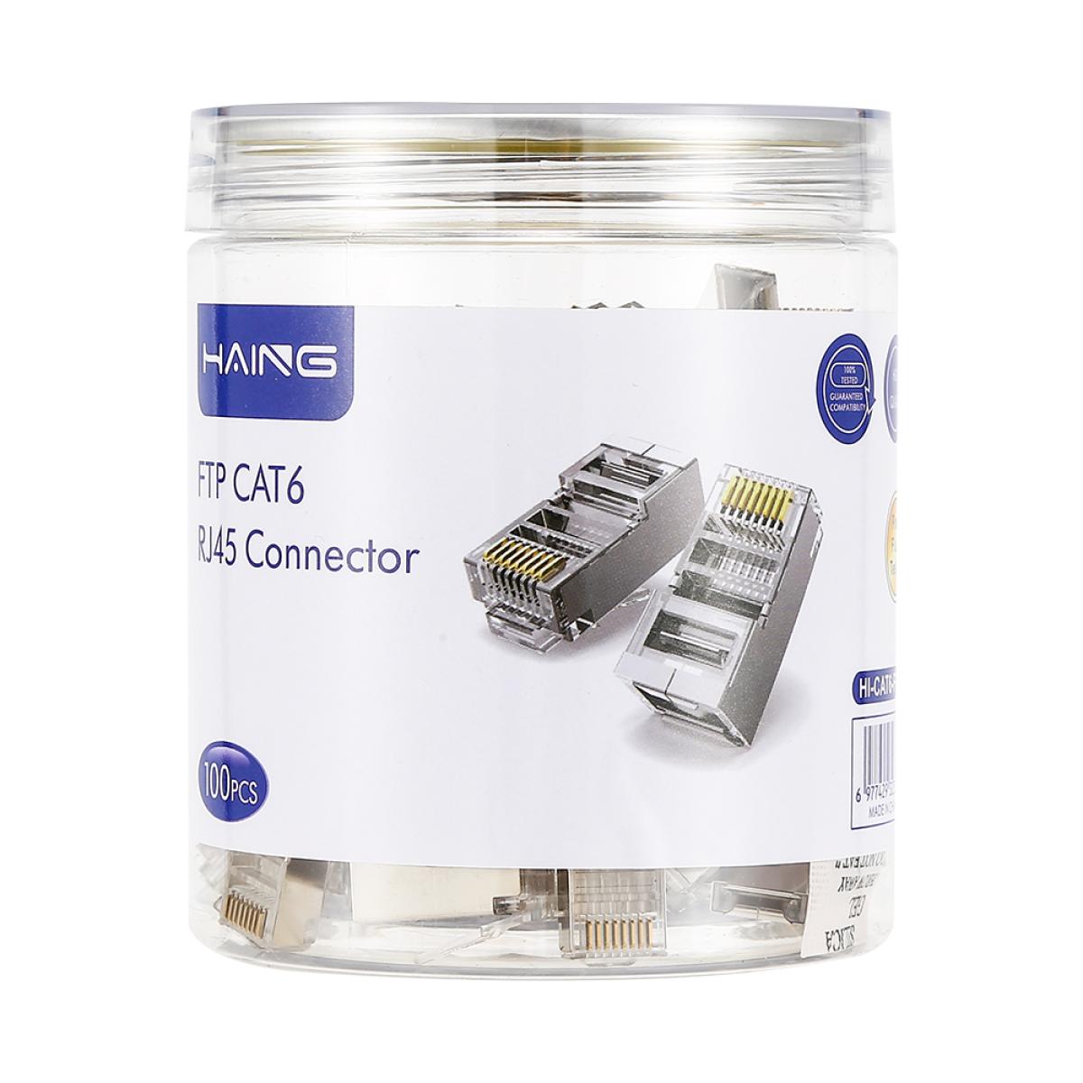 HAING HI-CAT6-FTP-I01 FTP CAT6 RJ45 Connector 100 Pcs