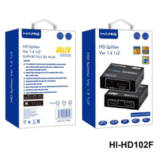 HAING HI-HD102F 1x2 HDMI Splitter – HDMI 1.4, Full 3D, 4Kx2K, UK Plug
