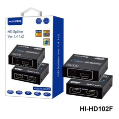 HAING HI-HD102F 1x2 HDMI Splitter – HDMI 1.4, Full 3D, 4Kx2K, UK Plug