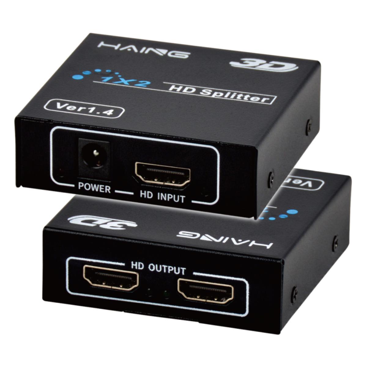 HAING HI-HD102F HD Splitter Ver 1.4 1x2 Full 3D 4Kx2K UK Plug