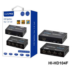 HAING HI - HD104F UHD Splitter Ver 1.4 1x4 Full 3D 4Kx2K UK Plug with hdmi splitters
