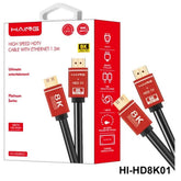 HAING HD8K01 8K High Speed HDMI 2.1 HDTV Cable with Ethernet 1.5 meter with HDMI cable
