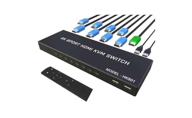 Hk801a 4k 8 Port Hdmi Kvm Switch