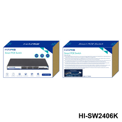 HAING HI-SW2406K 10/100/1000 Gigabit 24 Port Smart POE Switch with 2 Port SFP