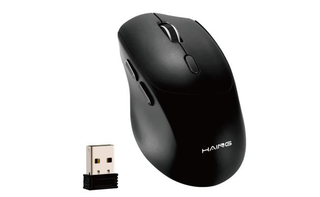 Haing Hi T17 Optical USB Computer 2.4g Wireless Mouse with Type C Adapter
