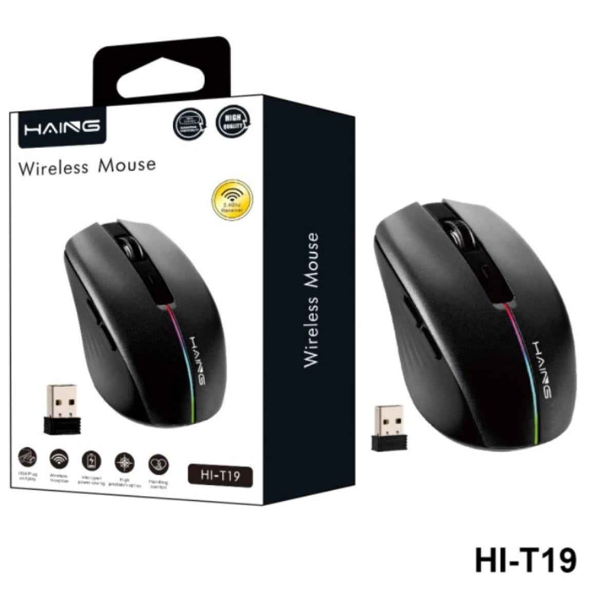 HAING HI - T19 2.4G Wireless Mouse with Rechargeable Battery