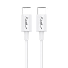 Huntkey HKCC301203 Fast Charging Type-C to Type-C Cable 1.2M 60W 3A -White