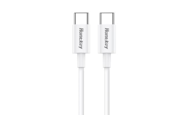 Huntkey Hkcc301203 Fast Charging Type C To Type C Cable 1.2m 60w 3a White - CompuMe