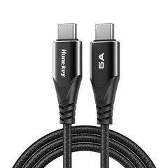Huntkey HKCC502001 Fast Charging USB - C to USB - C Cable 2 meter 100W 5A - Black