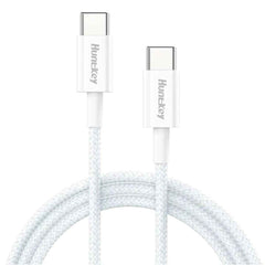 Huntkey HKCCC301204 60W 3A USB - C to USB - C Braided Cable 1.2 meter with USB cable