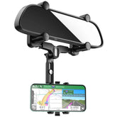 360° Rotatable Rearview Mirror Mount Clip Car Mobile Cell Phone Holder Stand