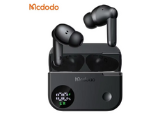 Mcdodo N3 HP-450 Active Noise Cancelling Wireless Earbuds – LED Power Display – 24H Playtime – BT 5.4 – Black