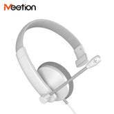 Meetion HP002U Telephony USB Wired Headset - White