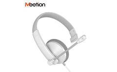 Meetion Hp002u Telephony 3.5mm Wired Headset Usb White